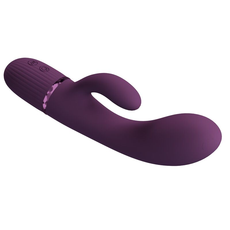 PRETTY LOVE - MARGIE VIBRATORE A FORMA DI CONIGLIO RICARICABILE 10 FUNZIONI VIOLA – Vibratori di coniglio – foto 6