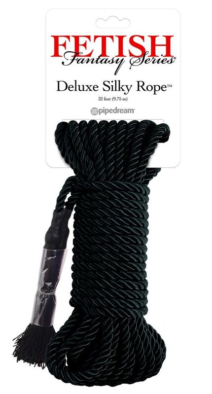 FETISH FANTASY SERIES - CORDA DI SETA DELUXE NERA 9,75 M – Corde