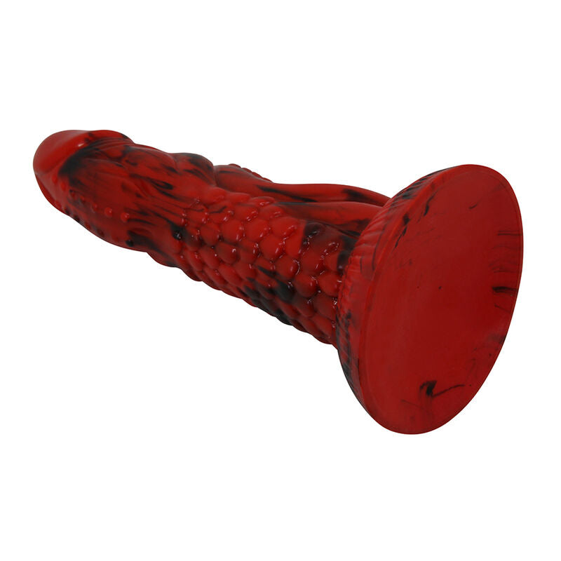 POWER MONSTERS - DILDO FANTASY MINOTAURO CON VENTOSA 21 CM Ø 5 CM ROSSO E NERO – Falli senza vibrazioni – foto 3