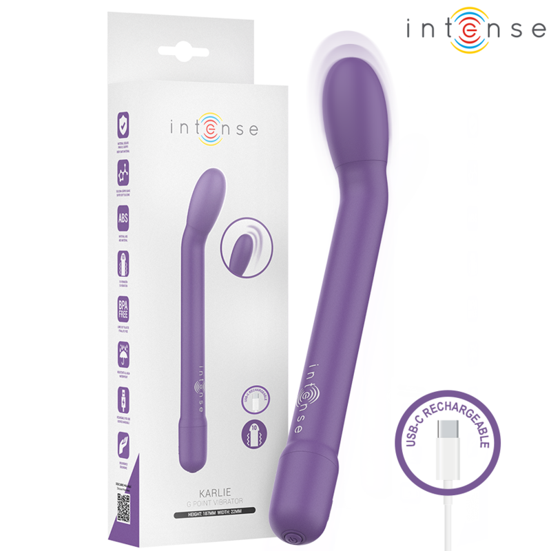 INTENSE - KARLIE STIMOLATORE PUNTO G RICARICABILE VIOLA – Succhiare la vagina / il clitoride