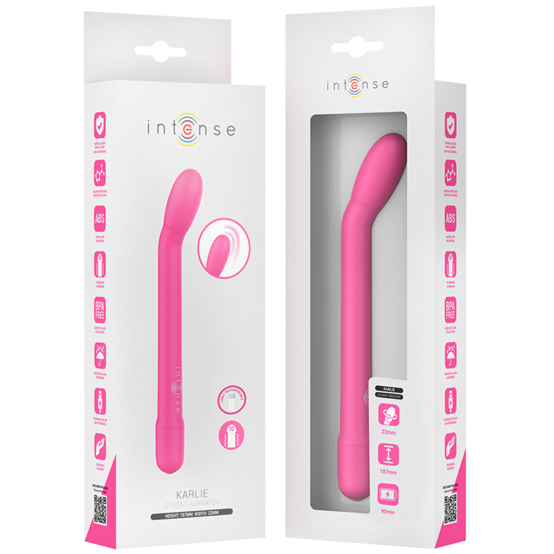 INTENSE - KARLIE STIMOLATORE PUNTO G RICARICABILE ROSA – Succhiare la vagina / il clitoride – foto 8