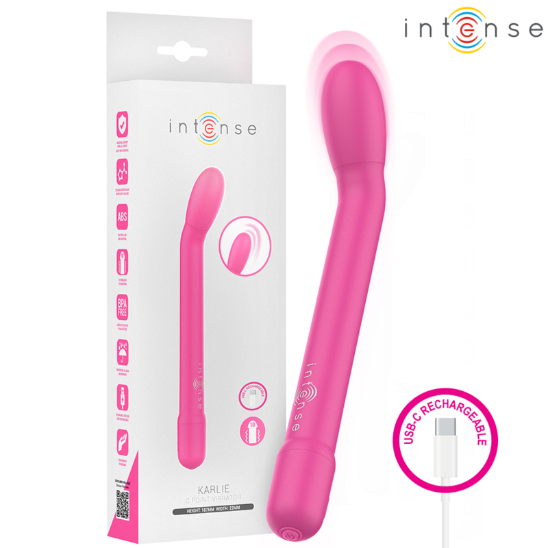 INTENSE - KARLIE STIMOLATORE PUNTO G RICARICABILE ROSA – Succhiare la vagina / il clitoride