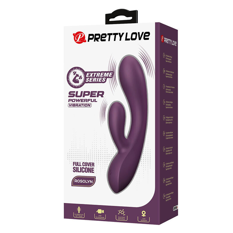 PRETTY LOVE - VIBRATORE A FORMA DI CONIGLIO RICARICABILE ROSOLYN CON 10 FUNZIONI – Vibratori HI-TECH – foto 3