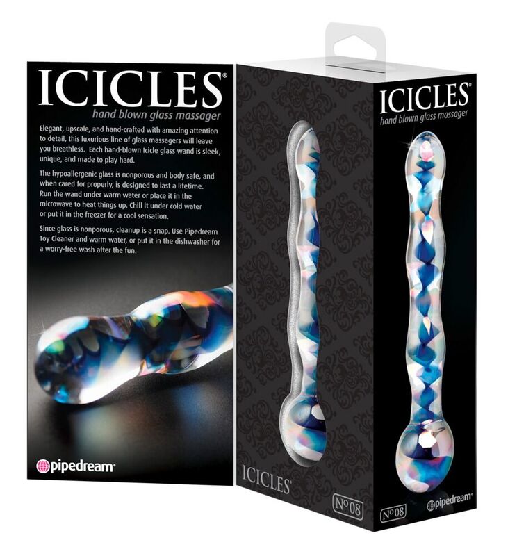 ICICLES - MASSAGGIATORE IN VETRO N. 8 – Falli senza vibrazioni – foto 3