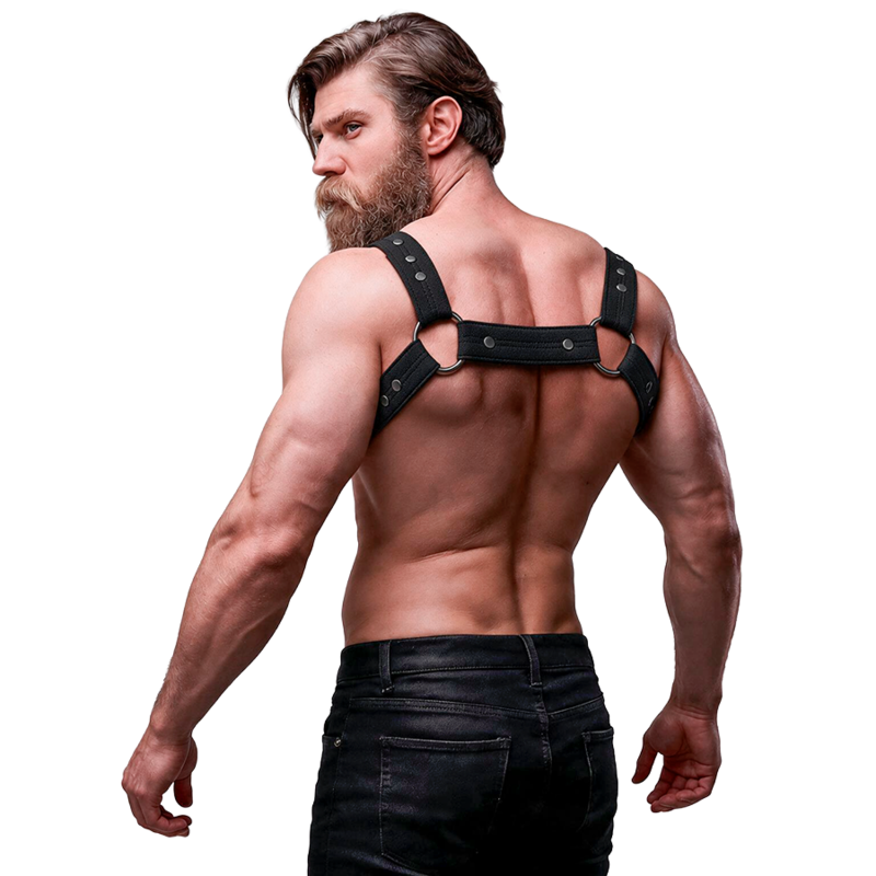 FETISH SUBMISSIVE ATTITUDINE - IMBRACATURA SPORTIVA REGOLABILE IN NEOPRENE PER UOMINI – Imbracature da uomo – foto 2