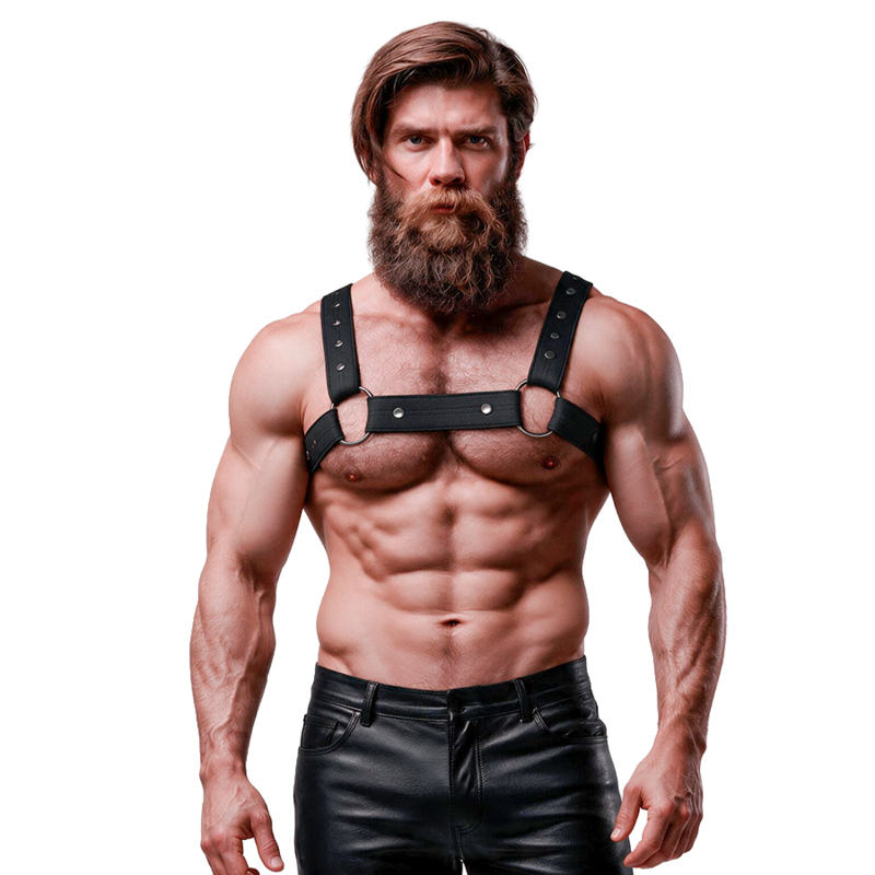 FETISH SUBMISSIVE ATTITUDINE - IMBRACATURA SPORTIVA REGOLABILE IN NEOPRENE PER UOMINI – Imbracature da uomo