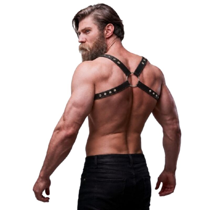 FETISH SUBMISSIVE ATTITUDE - IMBRACATURA POSTERIORE IN ECOPELLE DA UOMO – Imbracature da uomo – foto 2