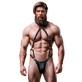 FETISH SUBMISSIVE ATTITUDINE - IMBRACATURA JOCK STRAP IN ECOPELLE DA UOMO – Imbracature da uomo