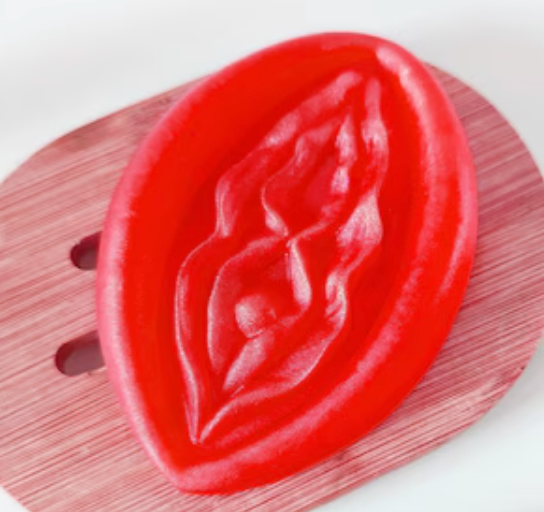 DIABLO PICANTE - 2 SAPONI PROFUMATI A FORMA DI VAGINA ROSSI – Giochi di addio singoli