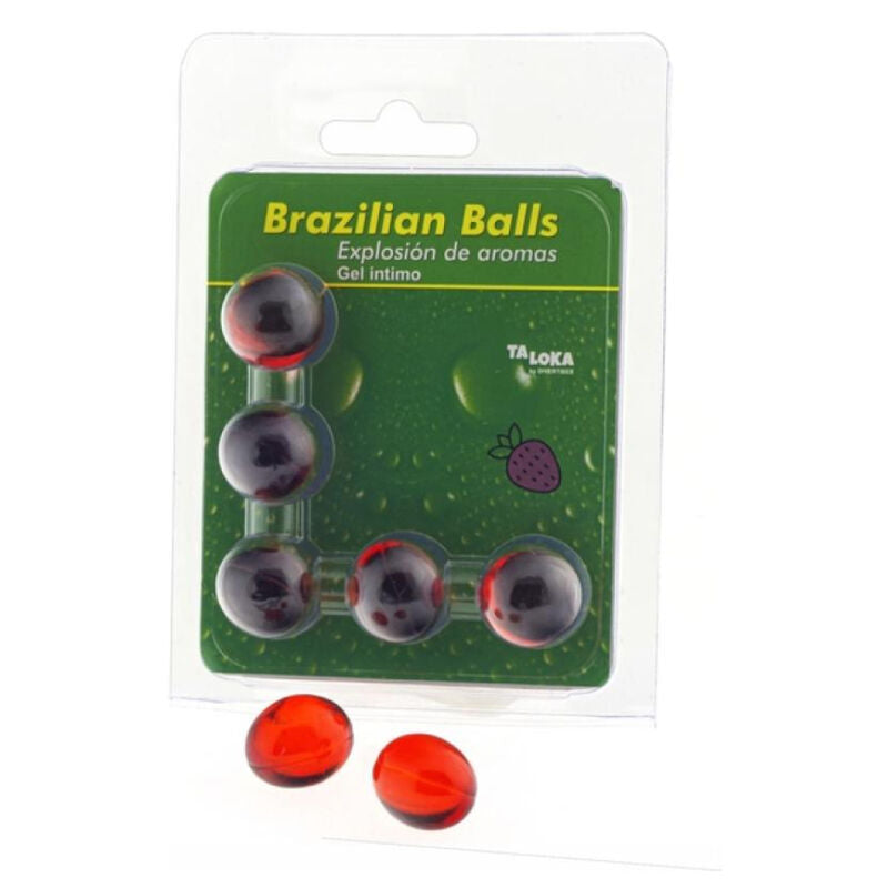 TALOKA - 5 SFERE BRASILIANE GEL INTIMO ALLA FRAGOLA – Palle brasiliane