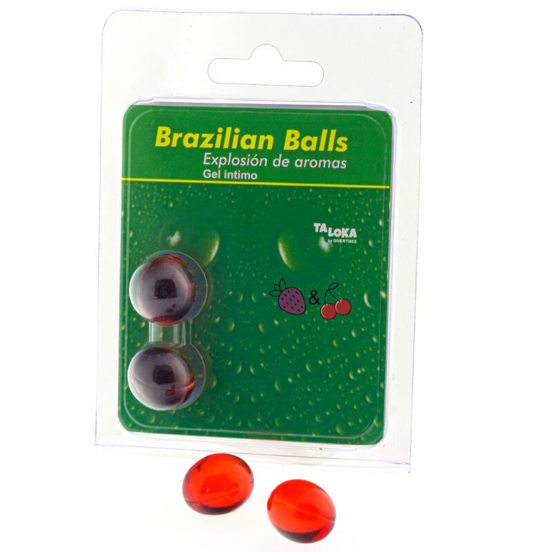TALOKA - 2 PALLINE BRASILIANE GEL INTIMO FRAGOLA E CILIEGIA – Palle brasiliane