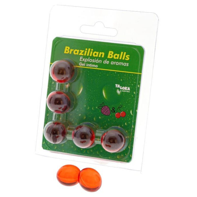 TALOKA - 5 SFERE BRASILIANE GEL INTIMO FRAGOLA E CILIEGIA – Palle brasiliane