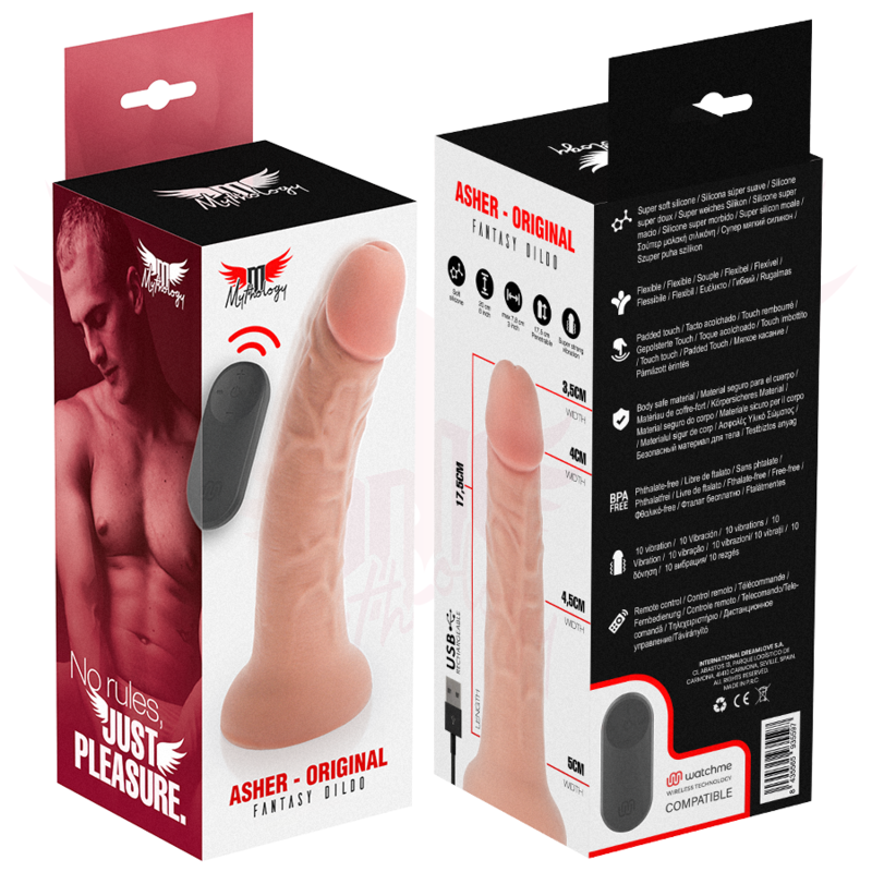 MYTHOLOGY - ASHER ORIGINAL DILDO M - VIBRATORE COMPATIBILE CON TECNOLOGIA WATCHME WIRELESS – Telecomando – foto 8