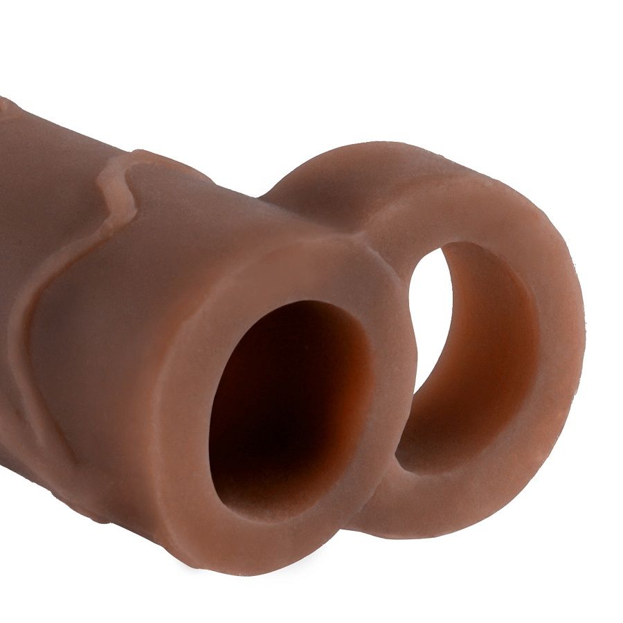 FANTASY X- TENSIONS - PERFECT 2 EXTENSION CINTURINO A SFERA MARRONE – Copri pene con estensione – foto 4