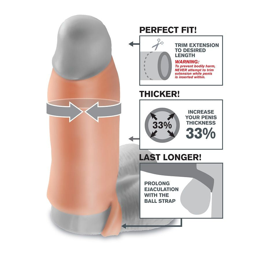 FANTASY X- TENSIONS - POTENZIAMENTO REALE XL – Copri pene con estensione – foto 2