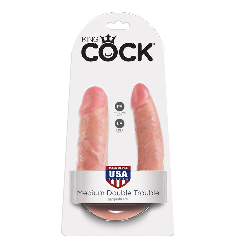 KING COCK - A FORMA DI U MEDIO DOPPIO TROUBLE FLESH – Doppio pene – foto 5