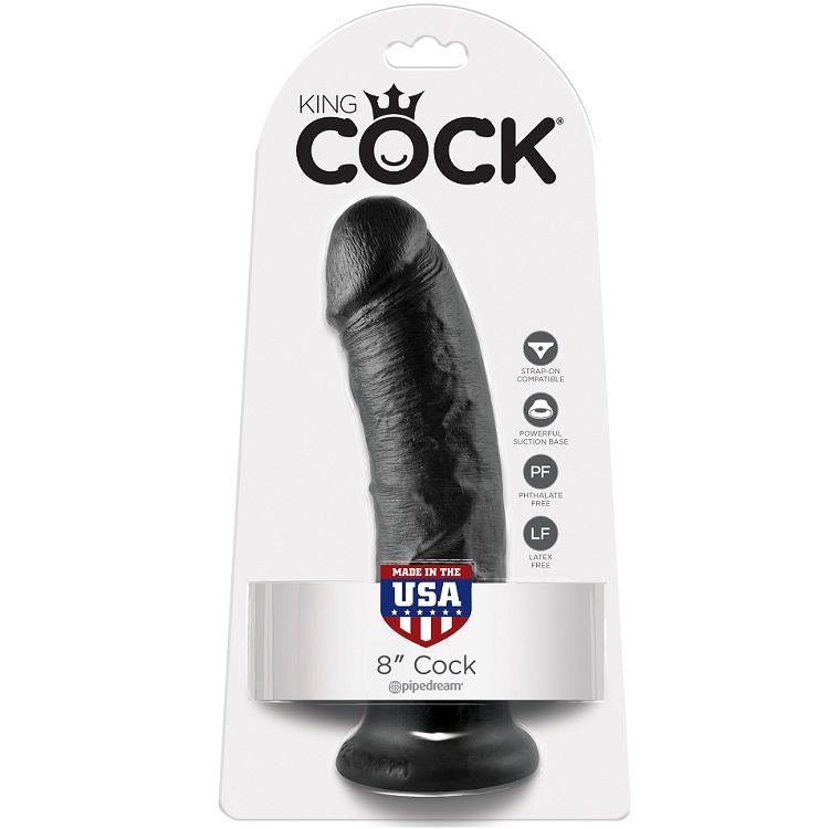 KING COCK - 8 DILDO NERO 20.3 CM – Peni realistici – foto 2