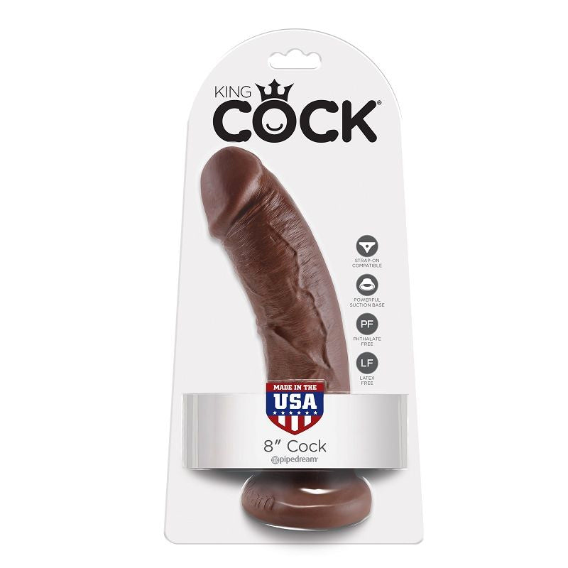 KING COCK - 8 DILDO MARRONE 20.3 CM – Peni realistici – foto 2