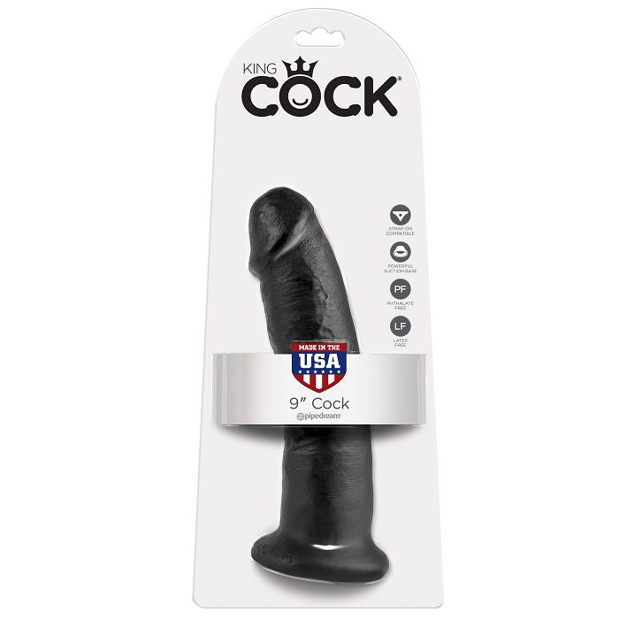 KING COCK - 9 DILDO NERO 22.9 CM – Peni realistici – foto 2