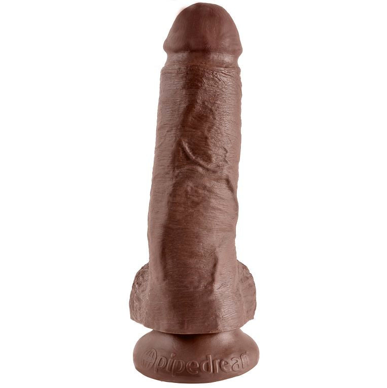 KING COCK - 8" PENE REALÍSTICO MARRÓN 20.3 CM – Peni realistici – foto 3