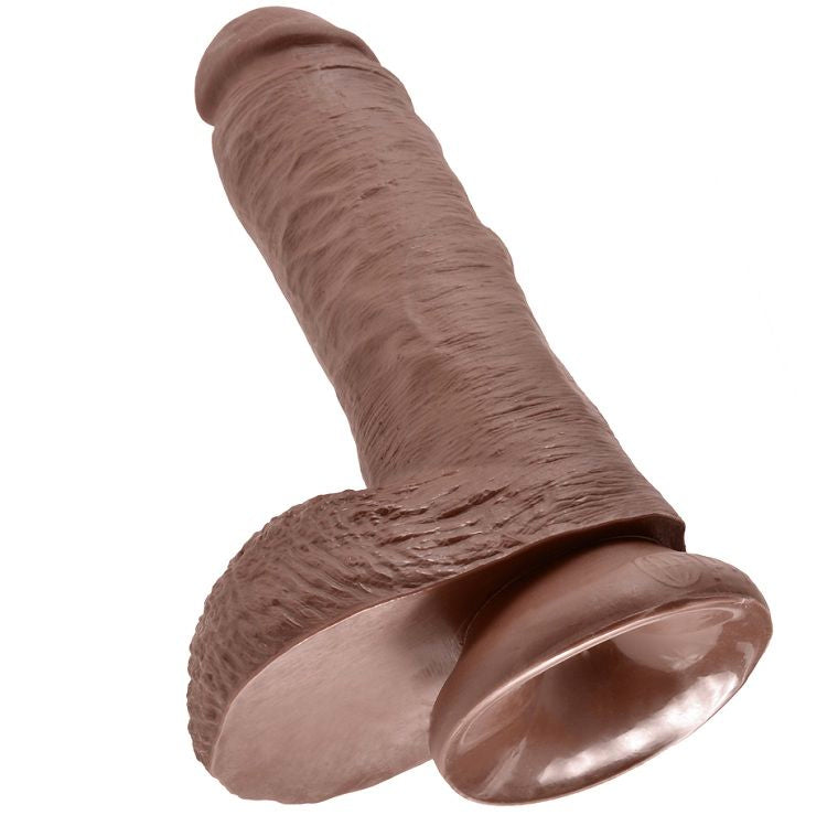 KING COCK - 8" PENE REALÍSTICO MARRÓN 20.3 CM – Peni realistici – foto 5