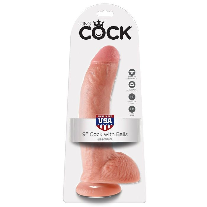 KING COCK - 9 DILDO FLESH CON SFERE 22.9 CM – Peni realistici – foto 2