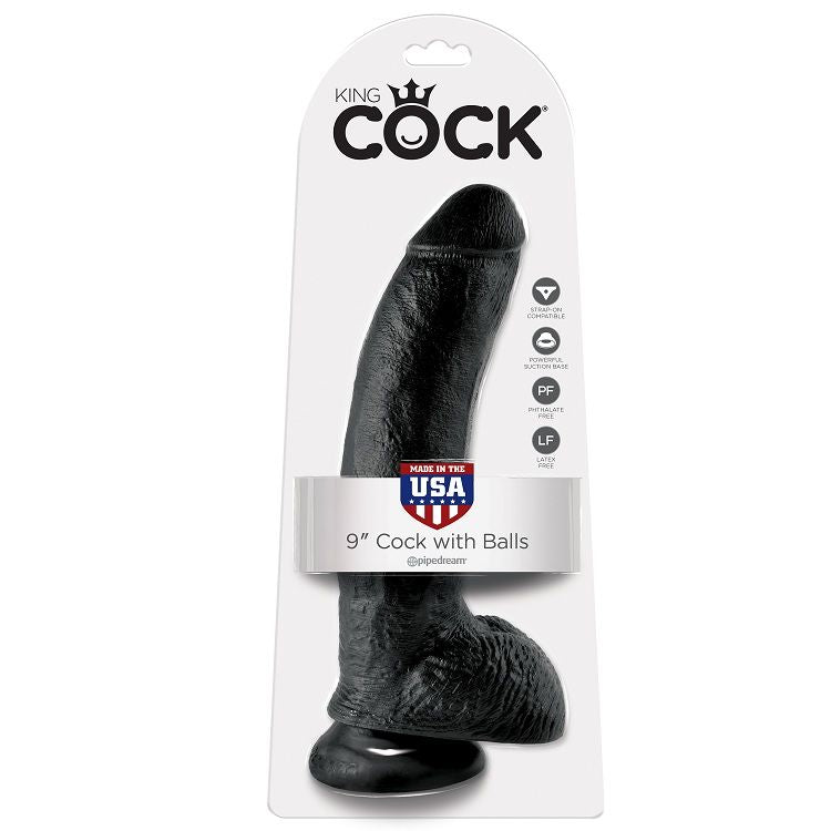 KING COCK - DILDO NERO CON SFERE 22.9 CM – Falli senza vibrazioni – foto 5