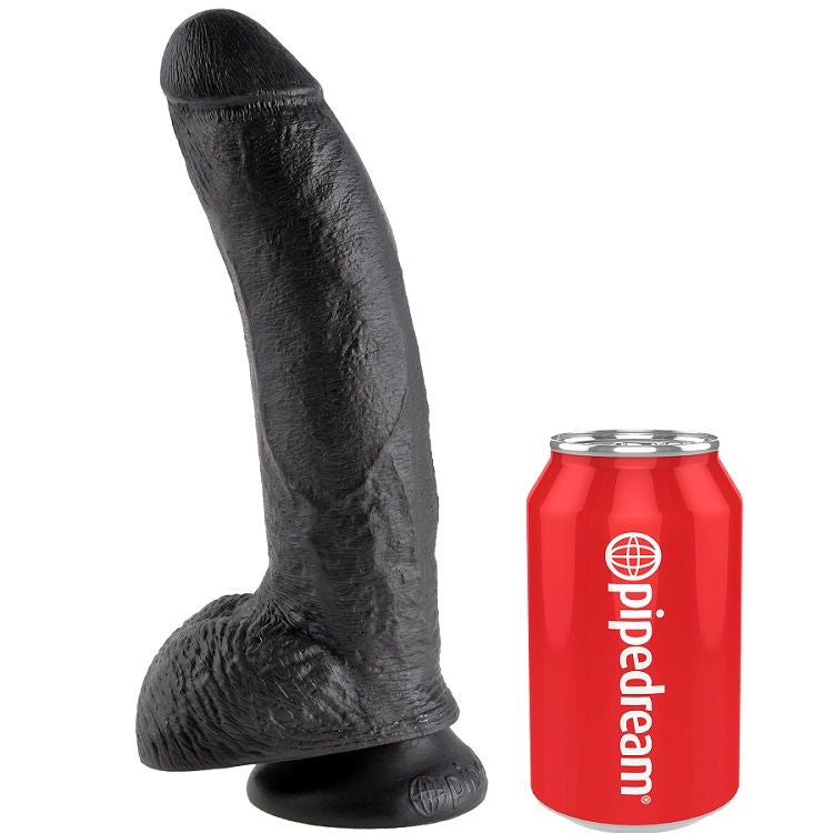KING COCK - DILDO NERO CON SFERE 22.9 CM – Falli senza vibrazioni