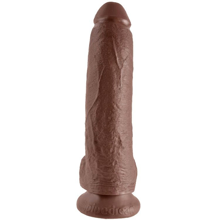 KING COCK - 9 DILDO MARRONE CON SFERE 22.9 CM – Peni realistici – foto 3