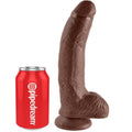 KING COCK - 9 DILDO MARRONE CON SFERE 22.9 CM – Peni realistici
