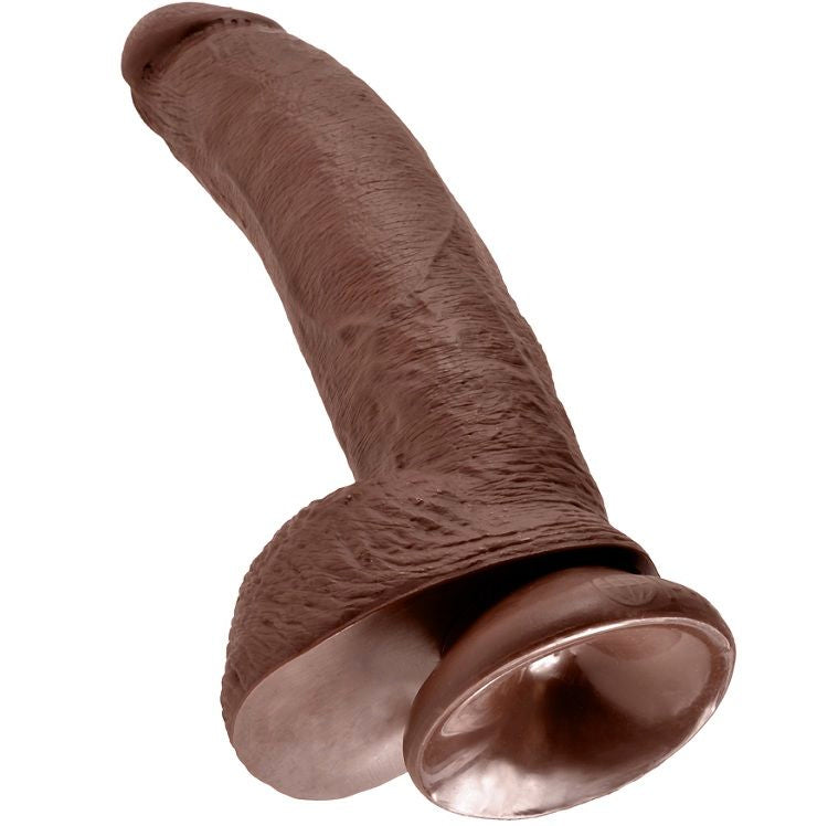 KING COCK - 9 DILDO MARRONE CON SFERE 22.9 CM – Peni realistici – foto 5