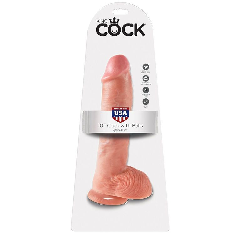 KING COCK - 10 DILDO FLESH CON SFERE 26.5 CM – Peni realistici – foto 2