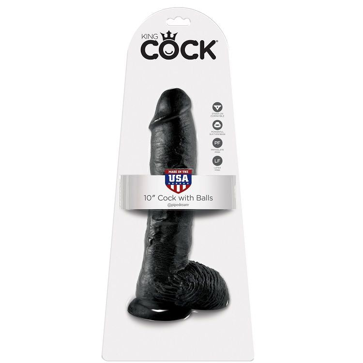 KING COCK - DILDO NERO CON SFERE 25.4 CM – Falli senza vibrazioni – foto 5