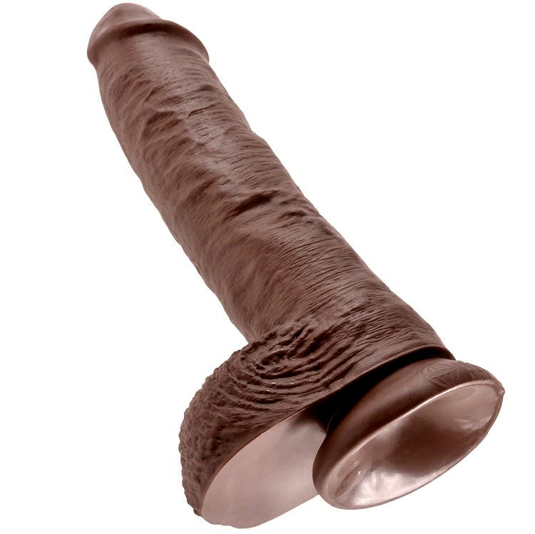 KING COCK - 10 DILDO MARRONE CON SFERE 25.4 CM – Peni realistici – foto 5