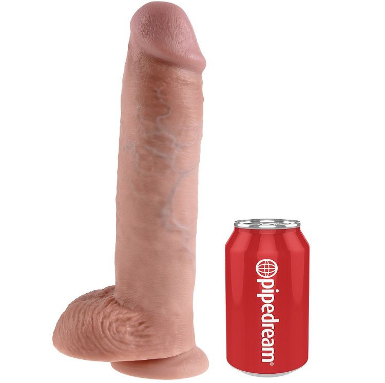 KING COCK - 11 DILDO CARNE CON SFERE 28 CM – Peni realistici