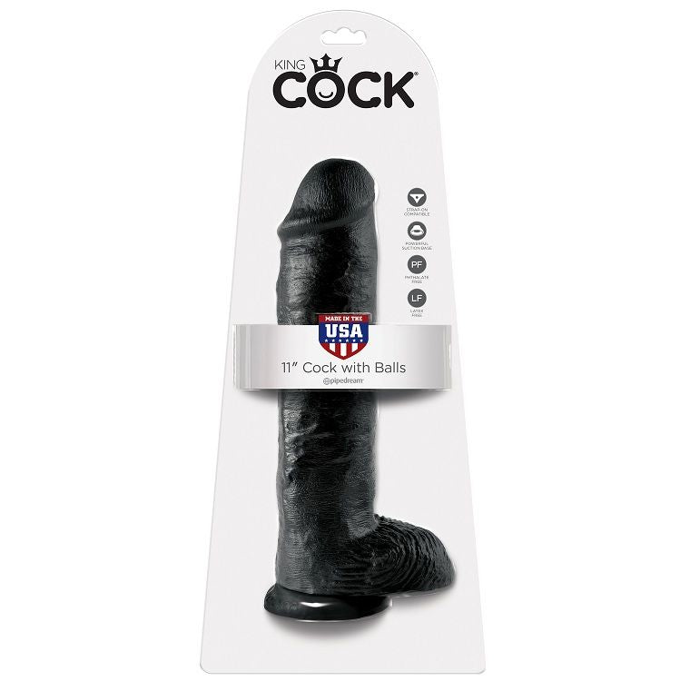 KING COCK - DILDO NERO CON SFERE 28 CM – Falli senza vibrazioni – foto 5