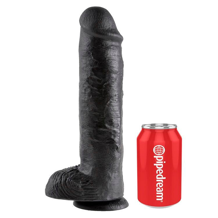 KING COCK - DILDO NERO CON SFERE 28 CM – Falli senza vibrazioni