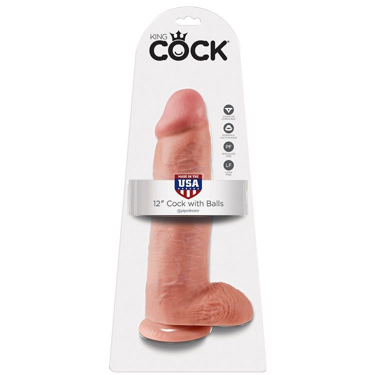 KING COCK - DILDO FLESH CON SFERE 30.48 CM – Falli senza vibrazioni – foto 5