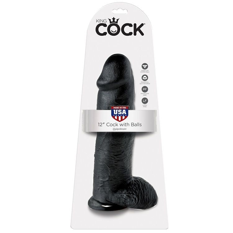 KING COCK - DILDO NERO CON SFERE 30.48 CM – Falli senza vibrazioni – foto 5