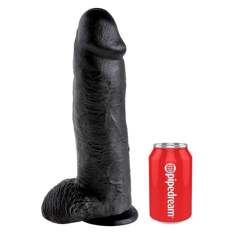 KING COCK - DILDO NERO CON SFERE 30.48 CM – Falli senza vibrazioni