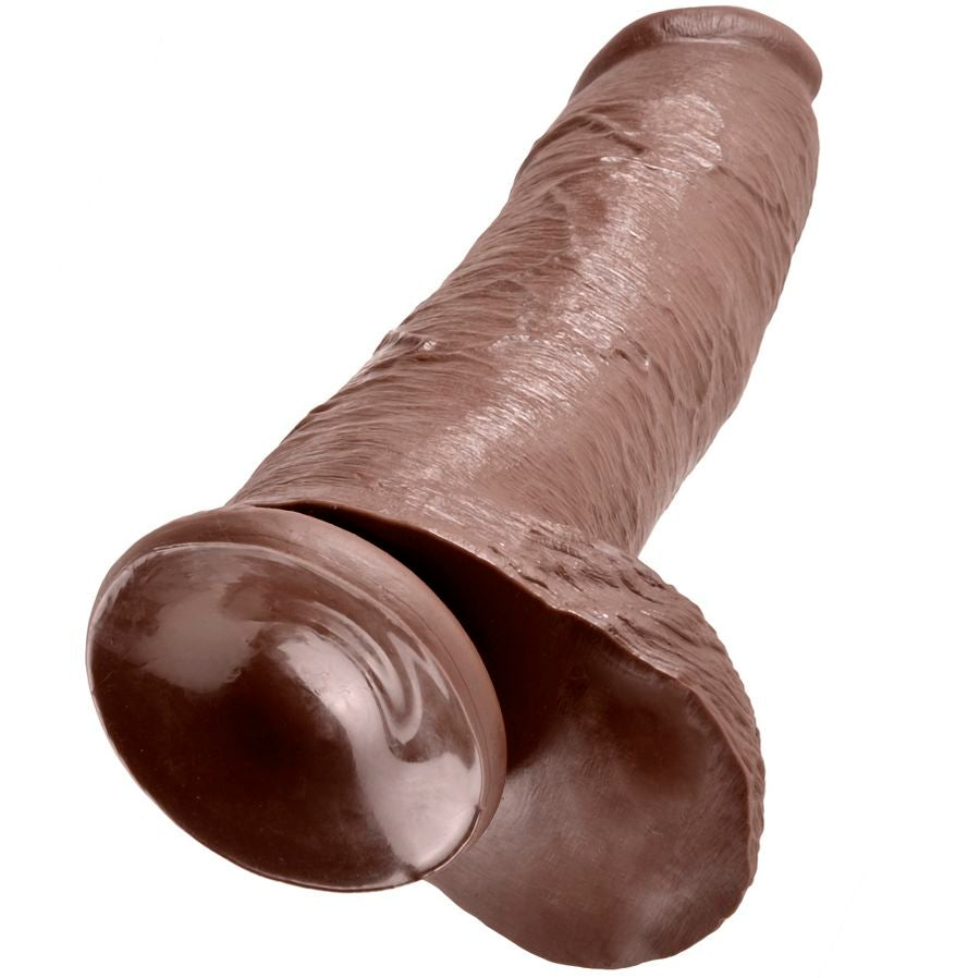KING COCK - DILDO MARRONE CON SFERE 30.48 CM – Peni realistici – foto 4