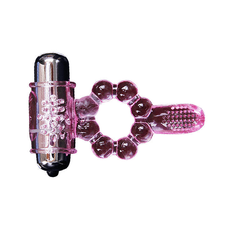 BAILE - ANELLO IN SILICONE 10 RITMI DI LINGUA CON VIBRAZIONE ROSA – Cockring con vibrazione – foto 6