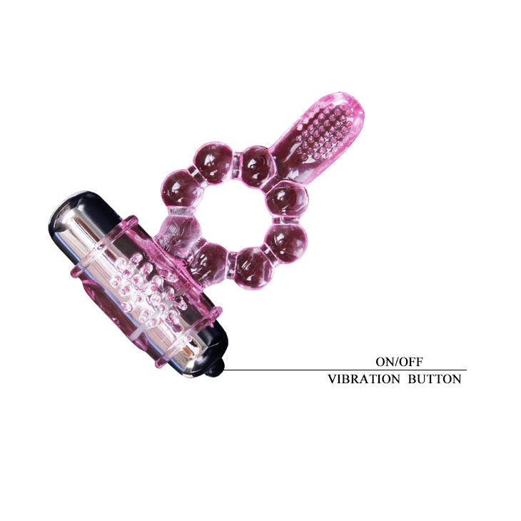 BAILE - ANELLO IN SILICONE 10 RITMI DI LINGUA CON VIBRAZIONE ROSA – Cockring con vibrazione – foto 9