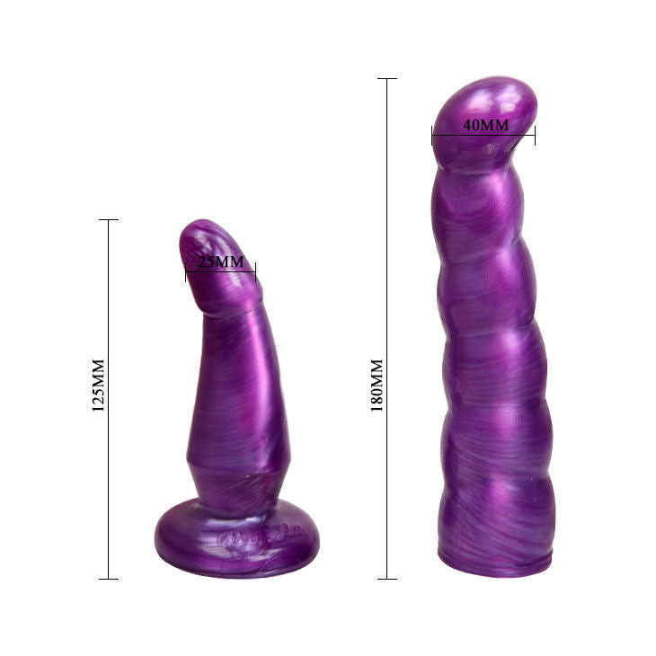 BAILE - PETTORINA ANALE E VAGINALE FEMMINILE LILLA PUNTO G 17 CM – Imbracature senza vibrazioni – foto 7