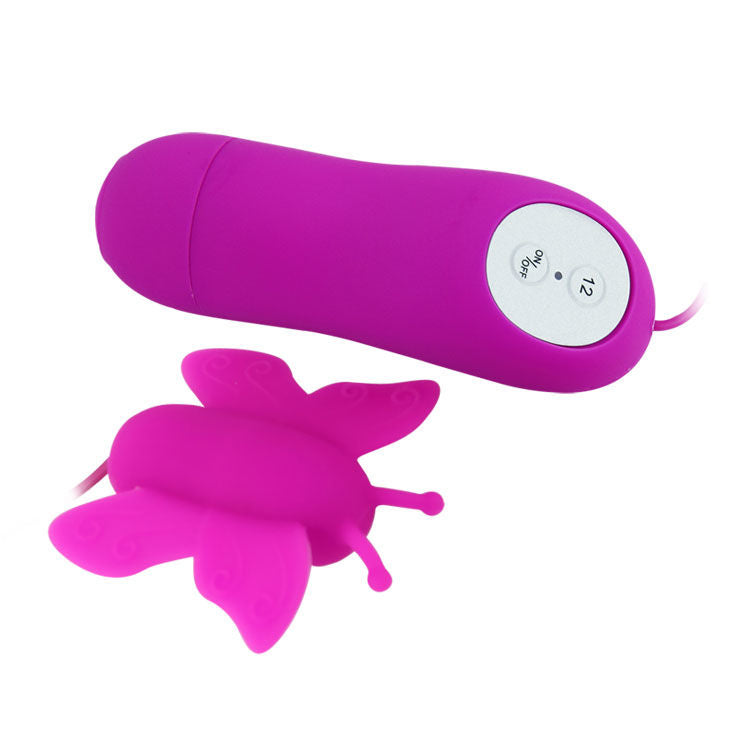 BAILE - LOVE EGGS STIMOLATORE CLITORIDE A FARFALLA 12 VELOCIT TELECOMANDO LILLA – Mini vibratori – foto 3