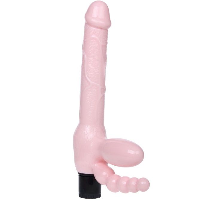 BAILE - IMBRAGATURA SENZA CORDA TPR CON VIBRAZIONE E STIMOLAZIONE ANALE 25.4 CM – Imbracature senza vibrazioni
