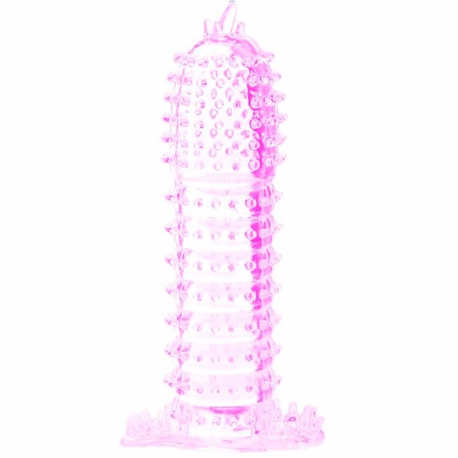 BAILE - GUAINA PER PENE CON PUNTI DI STIMOLAZIONE ROSA 14 CM – Copri pene con estensione