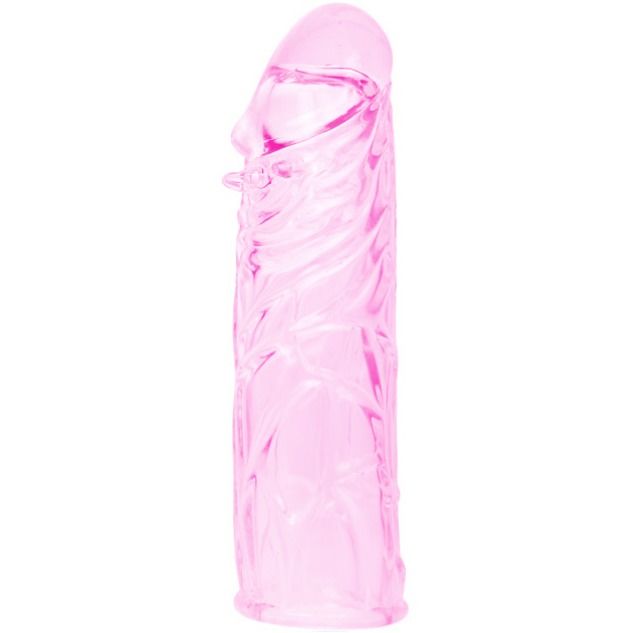 BAILE - COPERTURA PENE IN SILICONE STIMOLANTE ROSA 13 CM – Copri pene con estensione