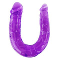 BAILE - DOPPIO DILDO IN JELLY FLESSIBILE LILLA – Falli senza vibrazioni