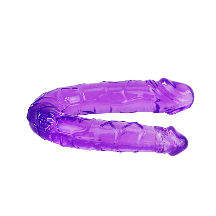 BAILE - DOPPIO DILDO IN JELLY FLESSIBILE LILLA – Falli senza vibrazioni – foto 2